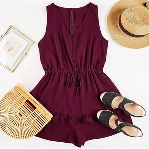 Maroon Romper